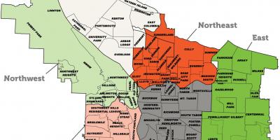 Portland suburbii hartă